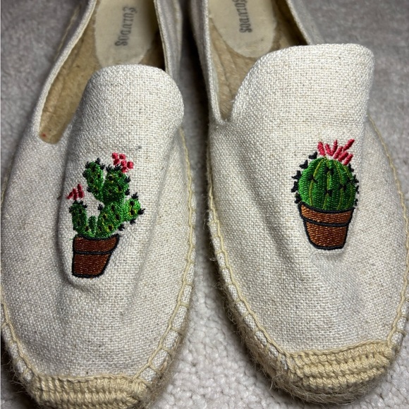 Soludos Beige Cactus Embroidered Espadrilles - Picture 2 of 7